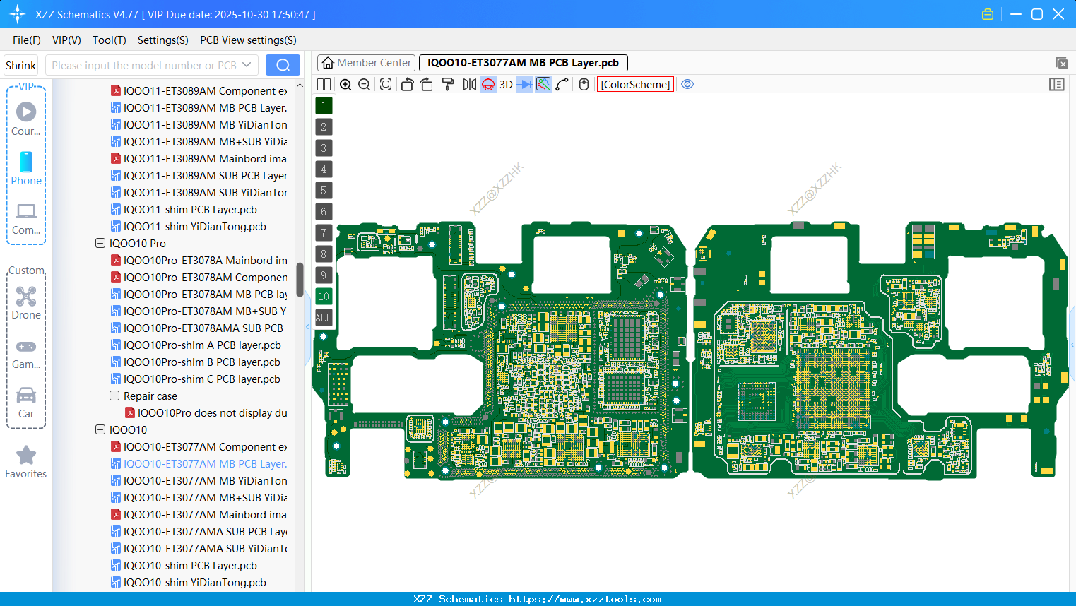 VIVO IQOO10-ET3077AM MB PCB Layer